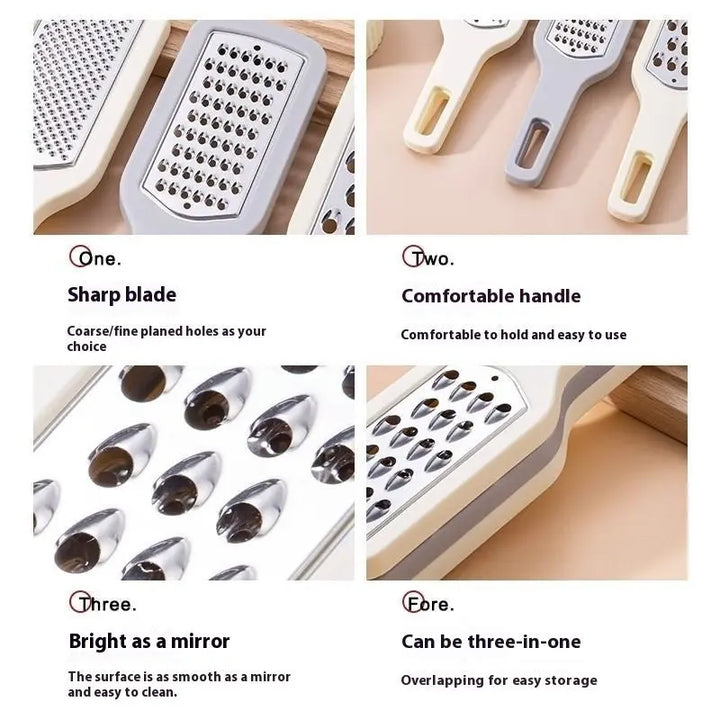 3 In 1 Cheese Grater Portable Handheld Stainless Steel Vegetable Grater Kitchen Tools Efficient Food Graters Home Kitchen Gadgets Online Shopping