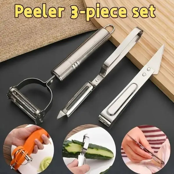 3 in 1 Vegetable - Fruit Peeler Set of 3pc yxrqxm-xb