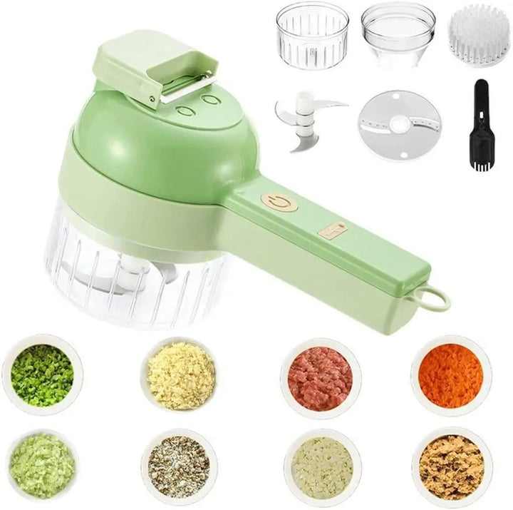 4 in 1 Portable Electric Vegetable Cutter Set yxrqxm-xb