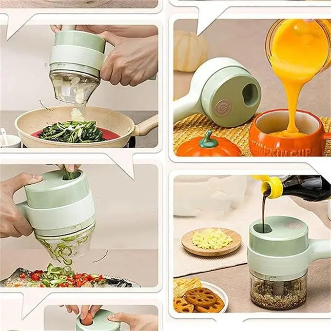 4 in 1 Portable Electric Vegetable Cutter Set yxrqxm-xb