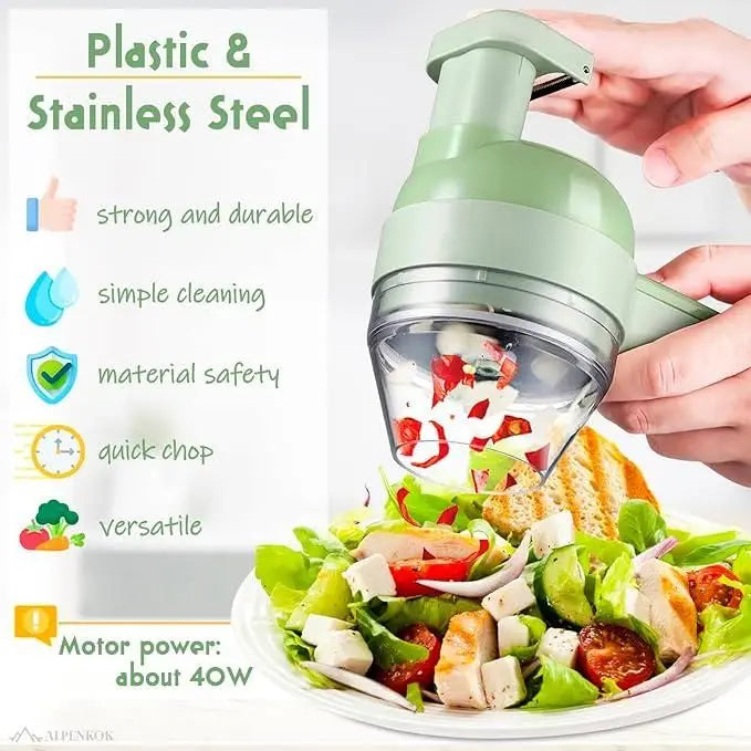 4 in 1 Portable Electric Vegetable Cutter Set yxrqxm-xb
