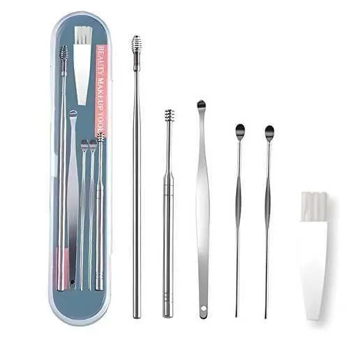 6 Pieces Ear Wax Removal Smooth Stainless Steel Kit yxrqxm-xb