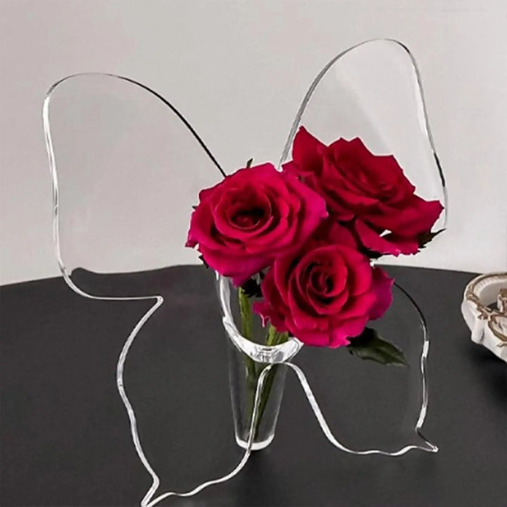 Clear Butterfly Frame Vase, Art Flower Holder yxrqxm-xb