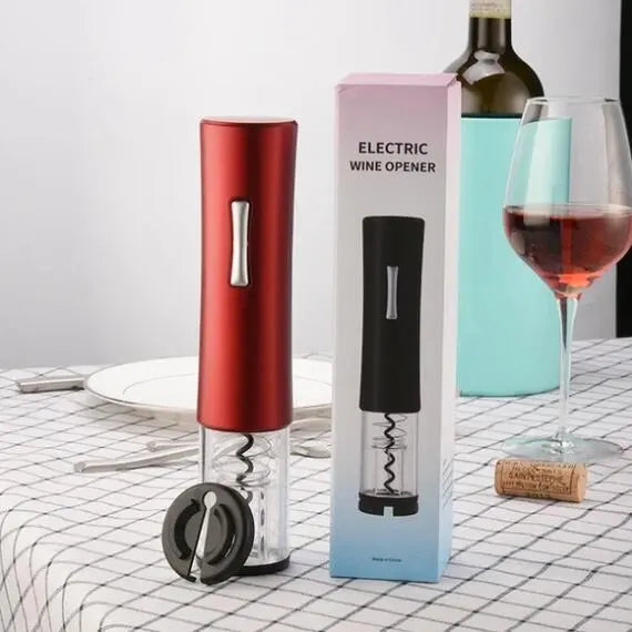Electric Wine Opener Automatic Electric Wine Bottle Corkscrew Opener With Foil Cutter Wine Bottle Opener Kit My Store