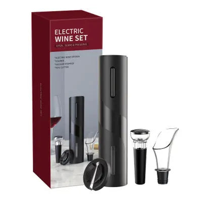 Electric Wine Opener Corkscrew Foil Cutter Set Automatic High-end Bottle Opener For Wine Kitchen Gadgets Can Opener Online Shopping