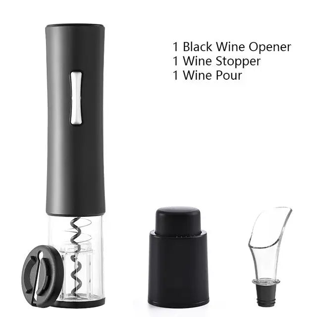Electric Wine Opener Corkscrew Foil Cutter Set Automatic High-end Bottle Opener For Wine Kitchen Gadgets Can Opener Online Shopping