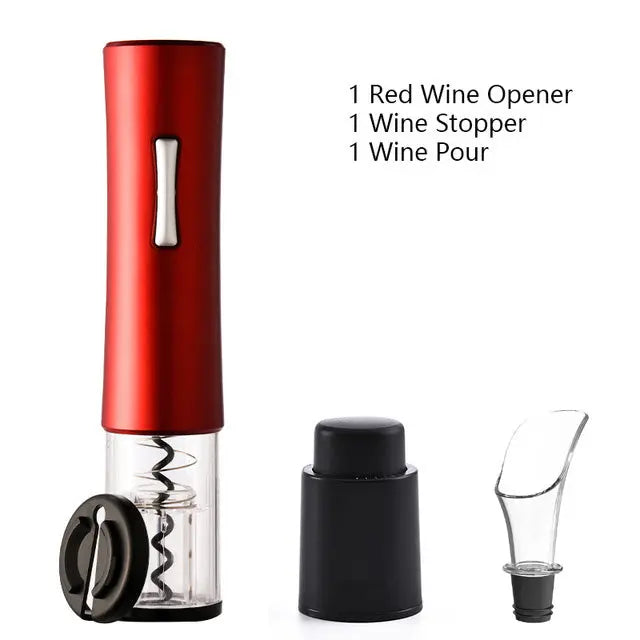 Electric Wine Opener Corkscrew Foil Cutter Set Automatic High-end Bottle Opener For Wine Kitchen Gadgets Can Opener Online Shopping