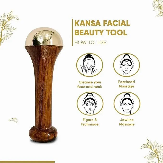 Kansa Face Massager Wood Handle yxrqxm-xb