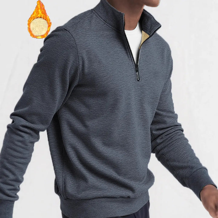 Men's Brushed Hoody Placket Zipper Design 
Turtleneck Coat My Store