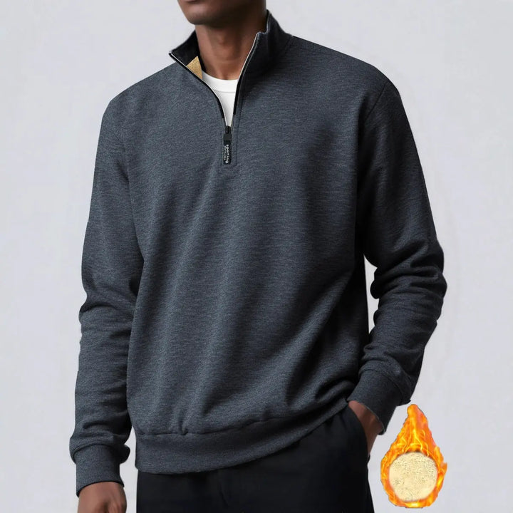 Men's Brushed Hoody Placket Zipper Design 
Turtleneck Coat My Store