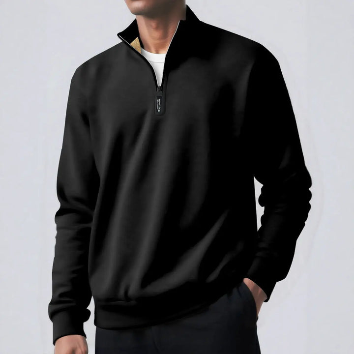 Men's Brushed Hoody Placket Zipper Design 
Turtleneck Coat My Store