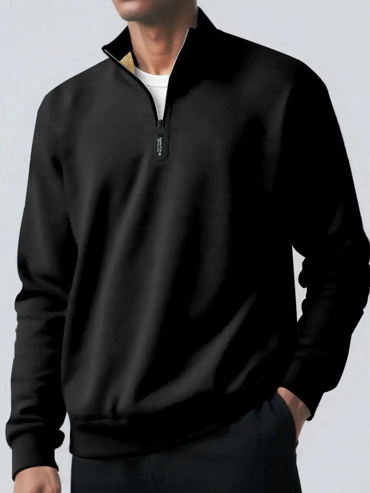 Men's Brushed Hoody Placket Zipper Design 
Turtleneck Coat My Store