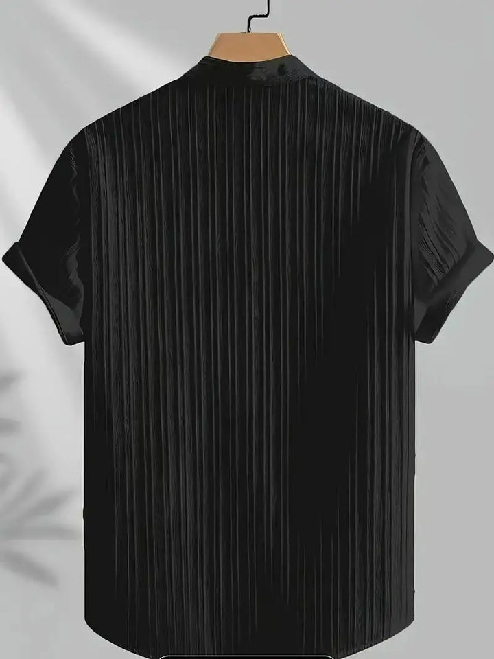 Men's Solid Retro Short Sleeves Button-Up Shirt Pack of 3 yxrqxm-xb