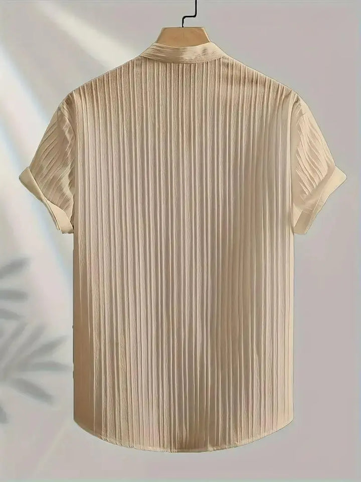 Men's Solid Retro Short Sleeves Button-Up Shirt Pack of 3 yxrqxm-xb