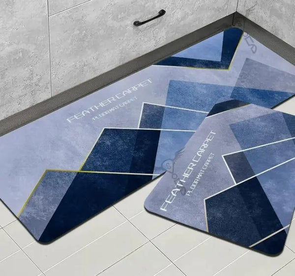 Rubber Floor Mat with Runner Geometric Pattern yxrqxm-xb