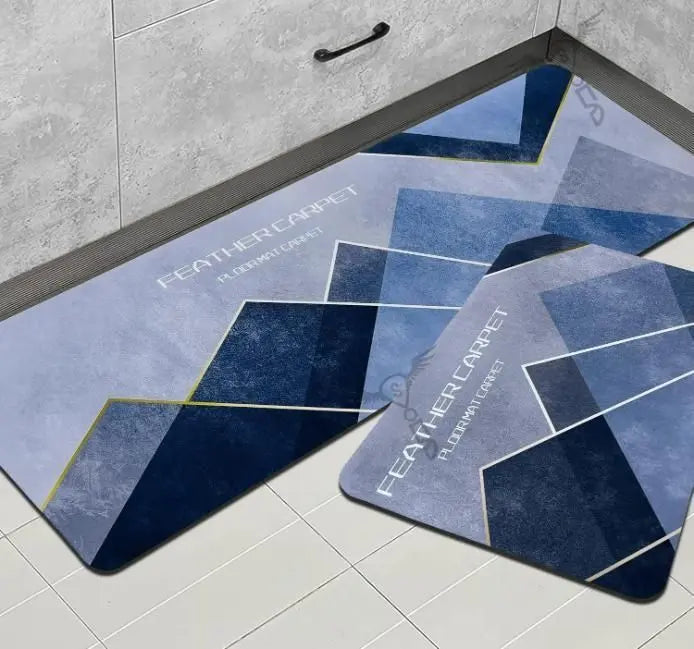 Rubber Floor Mat with Runner Geometric Pattern yxrqxm-xb